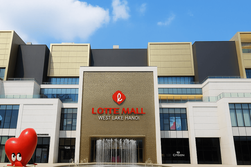 Lotte Mall Hanoi offers a multifunctional space that integrates shopping, dining, and entertainment